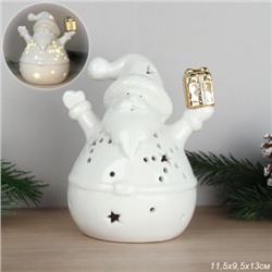 Фигурка Дед мороз с подсветкой новогодний 13 см / YZ23619 /уп 32/64/LED