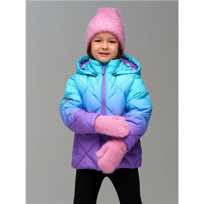 Комплект трикотажный для девочек: шапка, варежки