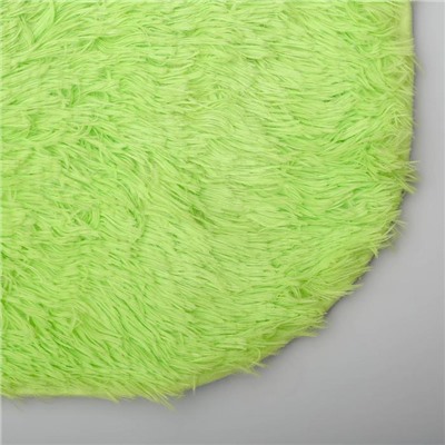 Коврик для ванной Доляна «Пушистик», 41×61 см, зелёный