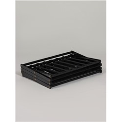 Подставка для цветов Greengo, 4 полки, 50×25×68 см, напольная, бамбук, чёрная