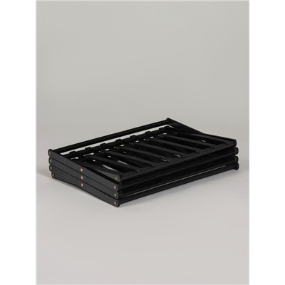 Подставка для цветов Greengo, 4 полки, 50×25×68 см, напольная, бамбук, чёрная