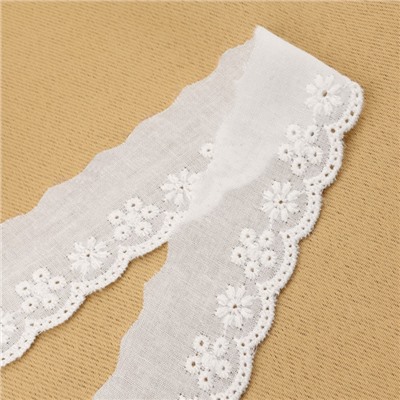 Кружево шитьё, 30 мм, 13.7±1 м, белое