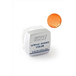 ZO Акриловая пудра для дизайна ногтей PC-18, оранжевый, голография, 8 г KRISTALLER, 1107972