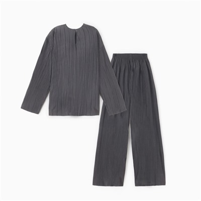 Костюм женский (блуза, брюки) MIST Classic collection, размер 44-46, графит