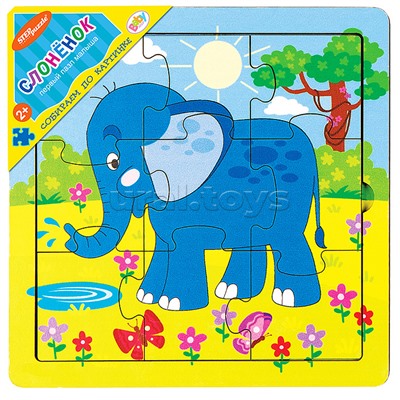 Игра из дерева "Слонёнок" (собираем по картинке) (Baby Step)