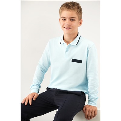 Рубашка-поло с длинным рукавом для мальчика Happyfox