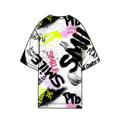 Фуфайка трикотажная для девочек (футболка удлиненная)