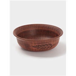 Тарелка глубокая «Колос‎‎», 550 мл, 16×5 см, красная глина