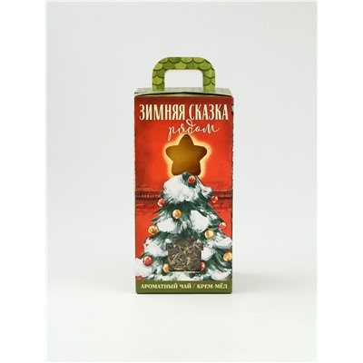 Подарочный набор новогодний «Зимняя сказка», чай, крем-мёд