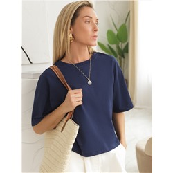 Укороченная футболка силуэта овер-сайз