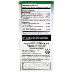 Fungi Perfecti, Myco Botanicals для печени, поддержка здоровья печени, 60 вегетарианских капсул