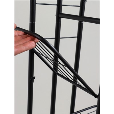 Подставка для цветов Greengo, 7 полок, 43×22×126 см, напольная, металл, чёрная