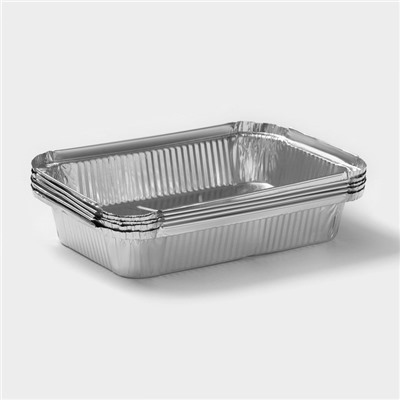 Набор форм для выпечки из фольги Доляна, 860 мл, 21×14 см, 5 шт.
