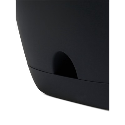 Горшок для цветов «Гранд», 28 л, d=37 см, h=38 см, пластиковый, с прикорневым поливом, графитовый