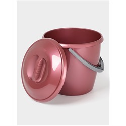 Ведро с крышкой «Удачное», 7 л, пластик, МИКС