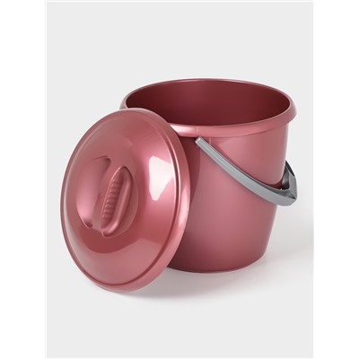 Ведро с крышкой «Удачное», 7 л, пластик, МИКС