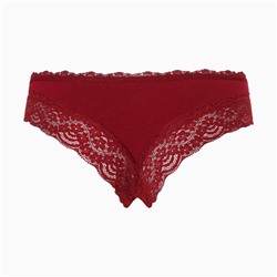 Набор женских трусов слипы (3 шт.), цвет серый/синий/бордовый, размер М (42-44)