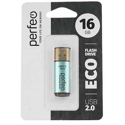 ФЛЕШ-накопитель (USB) PERFEO 16GB E04 Серия "Зеленая экономика" PF-E04G016ES ТТ0015810 Perfeo
