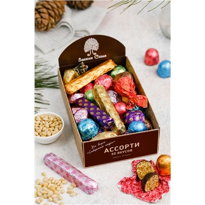 Супер-ассорти 30 вкусов / шоу-бокс / 585 г / ТМ Сибирский кедр