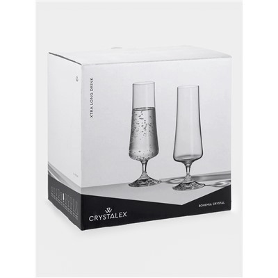 Бокалы для шампанского «Экстра», 215 мл, набор 6 шт., стекло, прозрачные