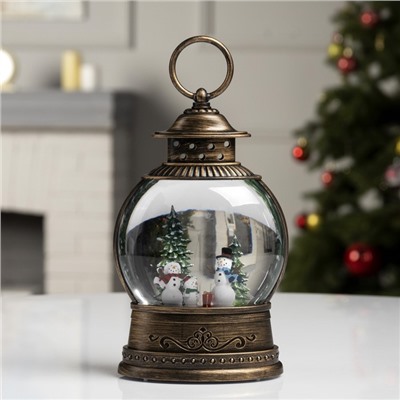 Светодиодная фигура «Семья снеговиков» 12×20.5×7.8 см, пластик, от батареек АААх3, свечение тёплое белое