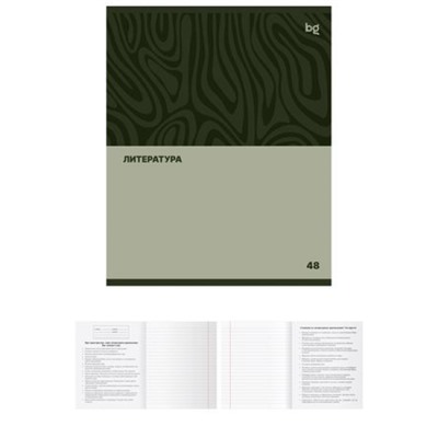 Тетрадь  48л "Single colour-Литература" линия со справ. материалом 63781 BG