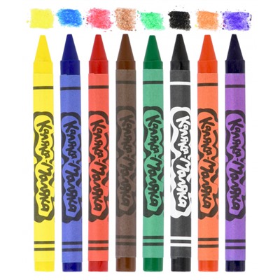 Карандаши восковые  8цв  КВКМ08 Каляка-Маляка