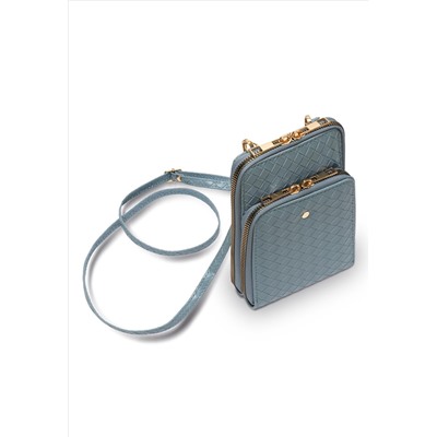 Женская мини-сумка, цвет дымчато-голубой