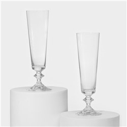 Набор стеклянных бокалов для шампанского «Бэлла», 205 мл, 2 шт.