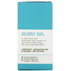 Magsol, Magnesium Deodorant, Jasmine, 3.2 oz (95 g)