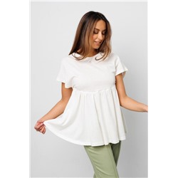 Футболка трикотажная с баской 179 (Молочный)