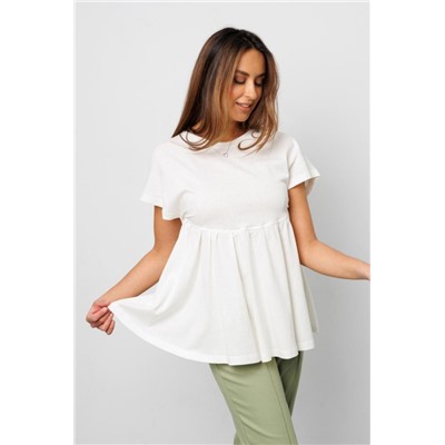 Футболка трикотажная с баской 179 (Молочный)