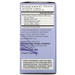 Motherlove, Morning Sickness Blend, 60 Liquid Capsules