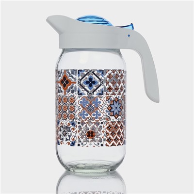 Кувшин для воды стеклянный «Мозаика», 1 л, 9×20 см