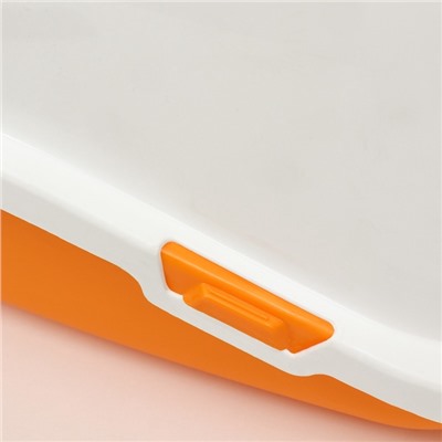 Pet-it домик-туалет для кошек COMFORT, (совок в наборе), 57×39×41, оранжевый/белый