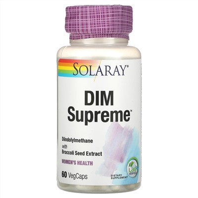 Solaray, DIM Supreme, 60 вегетарианских капсул