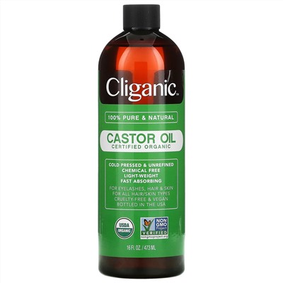Cliganic, Organic Castor Oil, 16 fl oz (473 ml)