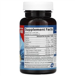 Carlson Labs, Wild Caught, Elite Omega-3 Gems, отборные омега-3 кислоты, натуральный лимонный вкус, 1600 мг, 90 +30 мягких таблеток