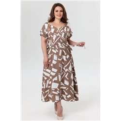 Платье штапель  6121/01/Кофейный