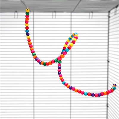 Игрушка для птиц, 100 см, микс цветов