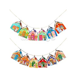 Адвент- календарь, набор складных коробок "Снежная деревня"