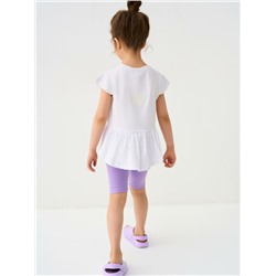 Комплект трикотажный для девочек: джемпер (футболка), брюки (легинсы укороченные)