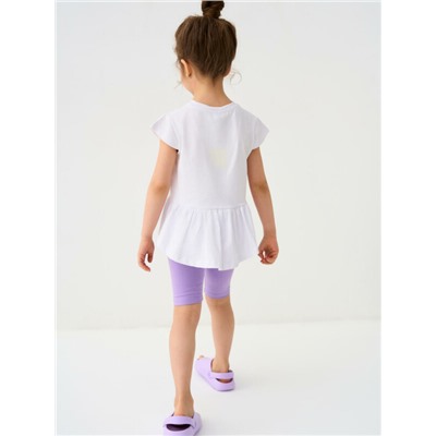 Комплект трикотажный для девочек: джемпер (футболка), брюки (легинсы укороченные)