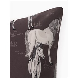 Наволочка декоративная «Этель. Black&White», 40×40 см, велюр