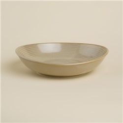 Тарелка глубокая SL Home «Песчаный бриз», 1.3 л, 26×24×6 см, фарфор, бежевая