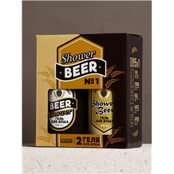 Подарочный набор Shower Beer, гель для душа пиво, 2×500 мл