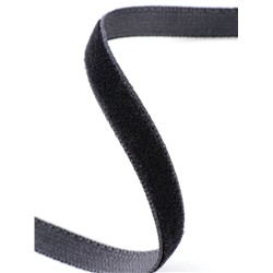 Лента бархатная, 6 мм, 18±1 м, чёрная №03
