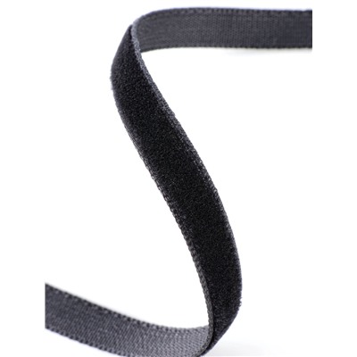 Лента бархатная, 6 мм, 18±1 м, чёрная №03