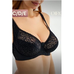 Бюстгальтер 71211 OIRO кружевной мягкая чаша 1 шт (Черный)