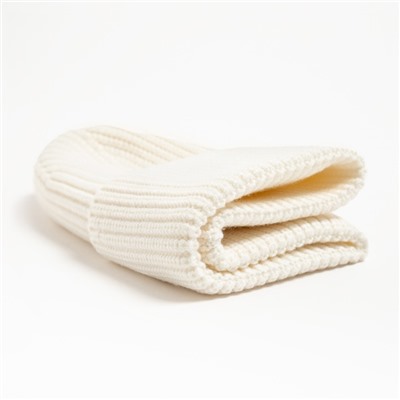 Шапка с отворотом женская MINAKU, размер 54-56, экрю